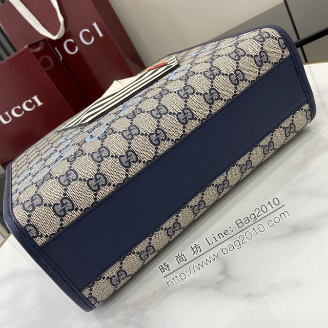 Gucci專櫃古馳2025早春兒童系列最新款動物印花手提托特包 jh2916型號：814043